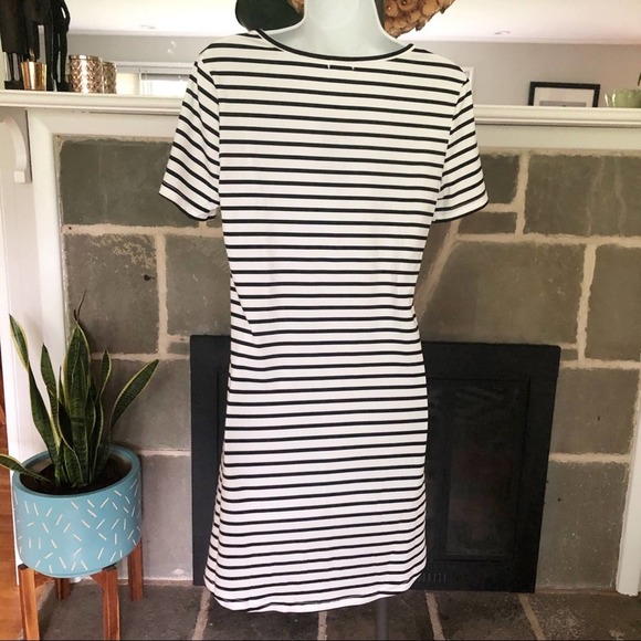 OURS | Striped Dress T-Shirt Short Sleeve White S - Picture 3 of 7